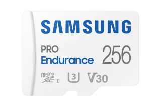 Samsung PRO Endurance MB-MJ256KA - Flash memory card (microSDXC to SD adapter included) - 256 GB - Video Class V30 / UHS-I U3 / Class10 - microSDXC UHS-I - white