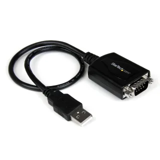 Startech 1 ft USB to RS232 Serial DB9 Adapter Cable with COM Retention - Serial adapter - USB - RS-232 - black