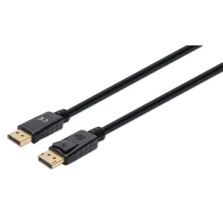 Manhattan 355575 Displayport Cable 2M 8K/60HZ- Pvc Male/Male Black Polybag