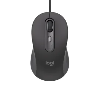 Logitech Signature M520 L for Business - Mouse - right and left-handed - optical - 4 buttons - wired - USB-C