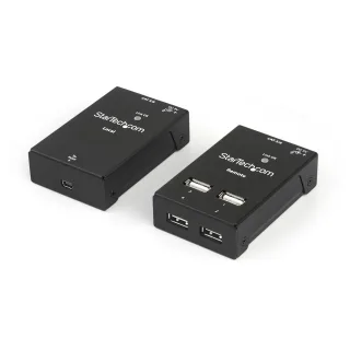 Startech 4-Port USB 2.0 Extender - 165ft (50m) USB Over Cat5/Cat6 Extender - Compact USB 2.0 Over Ethernet Extender (USB2004EXTV)