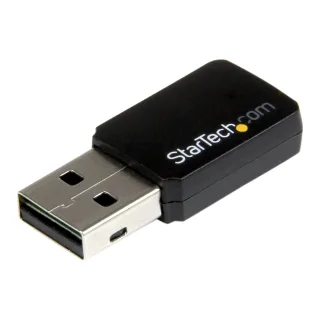 Startech USB 2.0 AC600 Mini Dual Band Wireless-AC Network Adapter - 1T1R 802.11ac WiFi Adapter - 2.4GHz / 5GHz USB Wireless (USB433WACDB) - Network adapter - USB 2.0 - Wi-Fi 5 - black