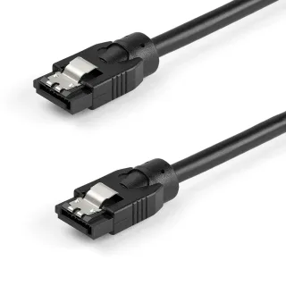 StarTech 0.6 m Round SATA Cable - Latching Connectors - 6Gbs SATA Cable - SATA cable - Serial ATA 150/300/600 - SATA (R) latched to SATA (R) latched - 60 cm - round - black
