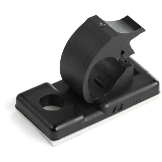 Startech 100 Adhesive Cable Management Clips Black, Network/Ethernet/Office Desk/Computer Cord Organizer, Sticky Cable/Wire Holders, Nylon Self Adhesive Clamp UL/94V-2 Fire Rated - Nylon 66 Plastic - TAA (CBMCC3)