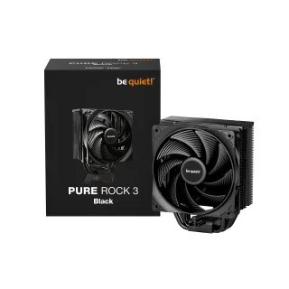 be quiet! Pure Rock 3 CPU Cooler, Universal Socket, Pure Wings 3 PWM Fan, 2000RPM, only 31.2dB(A) at maximum fan speed, 190W TDP, 3-year manufacturer's warranty