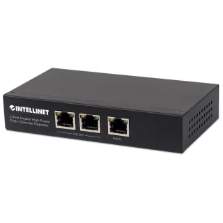 Intellinet 561266 PoE Plus Gigabit Extend/Repeat -Er 2-PORT Ieee 802.3AT/Af Metal