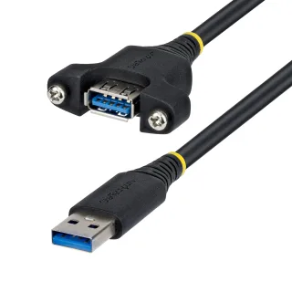 StarTech - USB extension cable - USB Type A (M) to USB Type A (F) - USB 3.0 / USB 3.2 Gen 1 - 2 m - passive, thumbscrews, 5 Gbps Super Speed - black