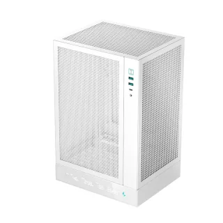 Deepcool CH170 Digital White Mini-ITX Case - High Airflow, Supports Water Cooling, Ultra-Quiet Operation, Compact Design for Efficient Space Management