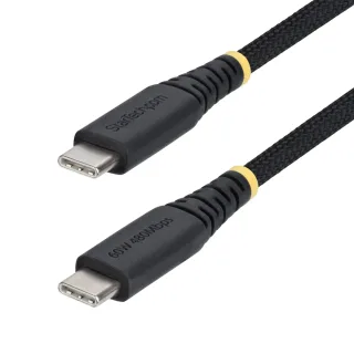 StarTech - USB cable - USB-C (M) to USB-C (M) - USB 2.0 - 3 A - 2 m - USB Power Delivery (60W) - black