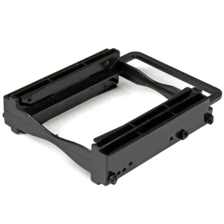 Startech Dual 2.5" SSD/HDD Mounting Bracket for 3.5" Drive Bay - Tool-Less Installation - 2-Drive Adapter Bracket for Desktop Computer (BRACKET225PT) - Storage bay adapter - 3.5" to 2 x 2.5" - black - for P/N: M2E4SFF8643, PEX4SFF8643, U2M2E125