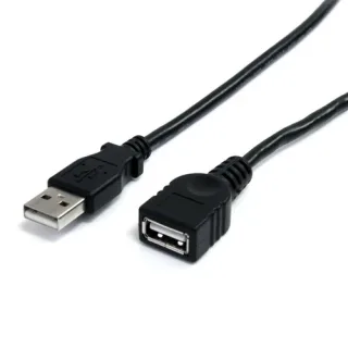 StarTech 10 ft Black USB 2.0 Extension Cable A to A - 10ft USB 2.0 Extension Cable - 10ft USB male female Cable (USBEXTAA10BK) - USB extension cable - USB (M) to USB (F) - USB 2.0 - 3 m - black - for P/N: 35FCREADBK3, ICUSB2321F, ICUSB232PRO, ICUSB232V2, LTUB1MBK, MSDREADU2OTG, UUSBOTG