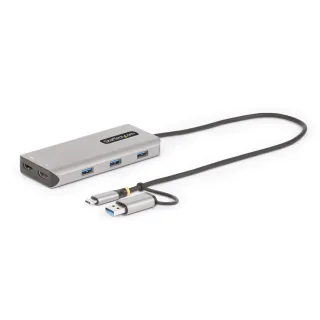 Startech USB-C Multiport Adapter w/Attached USB-C to USB-A Dongle, Dual HDMI (4K30Hz/1080p60Hz), 3x USB-A, Mini Laptop Docking Station, Travel Dock, 1.3ft/40cm Cable - Dual Display M1/M2 MacBook/Windows/Chrome (167B-USBC-MULTIPORT) - Docking station - USB-C / USB 3.2 Gen 1 - 2 x HDMI