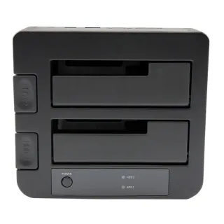 Startech Dual-Bay USB 3.0 eSATA to SATA Hard Drive Docking Station, USB Hard Drive Dock, External 2.53.5 SATA IIIIII, SSDHDD Docking Station, Hot-Swap Hard Drive Bays - Top-Loading - Storage controller - 2.5", 3.5" - SATA 6Gb/s - eSATA 6Gb/s, USB 3.0 - black
