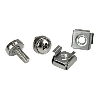 Startech M5 Mounting Screws and Cage Nuts for Server Rack Cabinet - Pack of 100 Server Rack Screws (CABSCREWM52) - Rack screws and nuts (pack of 100) - for P/N: RACK-18U-20-WALL-OA, RACK-21U-20-WALL-OA, RACK-24U-20-WALL-OA, SHELF-2U-20-CENTER-V
