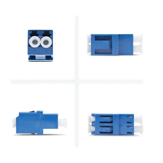 Startech - Network coupler - TAA Compliant - LC/UPC single-mode (F) to LC/UPC single-mode (F) - fibre optic - duplex - 9 / 125 micron - OS1/OS2 - keystone jack, passive - blue