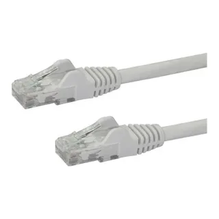 Startech 100ft CAT6 Ethernet Cable, 10 Gigabit Snagless RJ45 650MHz 100W PoE Patch Cord, CAT 6 10GbE UTP Network Cable w/Strain Relief, White, Wiring is UL Certified/TIA - Category 6 - 24AWG (N6PATCH100WH)