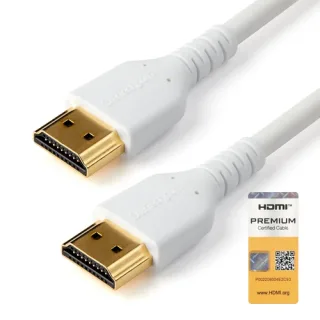 Startech - Premium High Speed - HDMI cable with Ethernet - HDMI male to HDMI male - 2 m - white