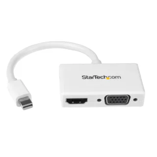 StarTech Mini DisplayPort to HDMI and VGA Adapter - Mini DisplayPort Multiport Hub for Your HDMI or VGA Monitor / Display (MDP2HDVGAW)