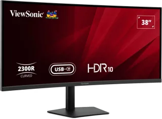 ViewSonic VA3820C - LED monitor - curved - 38" (37.5" viewable) - 3840 x 1600 UWQHD+ @ 75 Hz - IPS - 300 cd/m² - 2000:1 - HDR10 - 4.785 ms - HDMI, DisplayPort - speakers