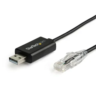 Startech 6 ft (1.8 m) Cisco USB Console Cable - USB to RJ45 Rollover Cable - 460Kbps - Windows, Mac and Linux Compatible - M/M (ICUSBROLLOVR) - Serial cable - USB (M) to RJ-45 (M) - 1.8 m - USB 2.0 - black