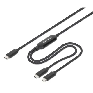 Manhattan 355810 Dual USB-C Cable Charging Cable -2M 100W Male/Male