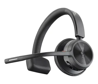 HP Poly Voyager 4310 - Voyager 4300 UC series - headset - on-ear - Bluetooth - wireless, wired - USB-C, USB-A via Bluetooth adapter - black - Certified for Microsoft Teams