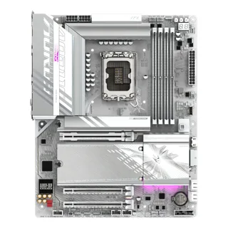 Gigabyte Z890 AORUS ELITE WIFI7 ICE Intel 1851 Socket Motherboard, ATX, 4x DDR5 Slots, 4x M.2 Sockets, Fitted I/O Shield, 2.5GbE LAN, Wi-Fi 7, 1x DisplayPort / 1x USB-C (USB4)