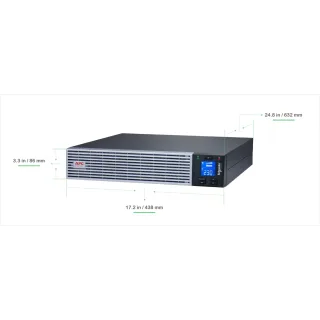 APC EASY UPS ON-LINE LI-ION SRVL RT 3000VA 230V W/ RAIL KIT