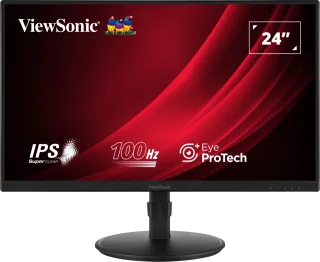 ViewSonic VG2408A - LED monitor - 24" (23.8" viewable) - 1920 x 1080 Full HD (1080p) @ 100 Hz - IPS - 250 cd/m² - 1300:1 - 5 ms - HDMI, VGA, DisplayPort - speakers