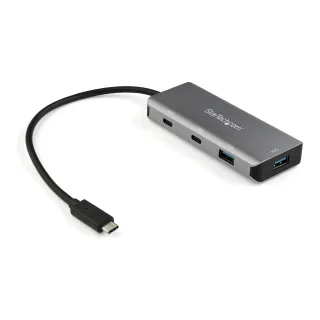 Startech 4 Port USB C Hub w/ 2x USB A & 2x USB C, SuperSpeed 10Gbps USB Type-C 3.1/3.2 Gen 2 Hub, USB Bus Powered, Portable USB-C to USB Adapter Hub, Aluminum, 9.8" (25cm) Cable - Windows/macOS/Linux - Hub - 2 x USB-C + 2 x USB 3.1 Gen 2 - desktop