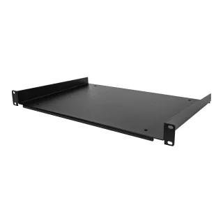 Startech 1U Fixed Server Rack Mount Shelf, 12in Deep Steel Universal Cantilever Tray for 19" AV/Data/Network Equipment Rack with Cage Nuts & Screws, 55lbs Weight Capacity, 12" Deep - 1U Network Rack Shelf - Rack shelf - 1U - 19