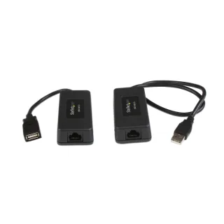 Startech 1-Port USB 1.1 Extender - Up to 131 ft (40 m) over Cat5/Cat6 Extension - Up to 12 Mbps USB 1.1 Ethernet Extender (USB110EXT2) - USB extender - USB - over CAT 5/6 - up to 40 m - for P/N: UUSBOTG