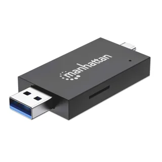 Manhattan 102735 USB-C/A Combo Multi-card Reader /Writer USB3.0 Windows/Mac