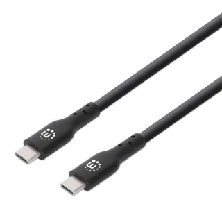 Manhattan 355247 USB-C Cable 2M Male/Male- 480MBPS (USB 2.0) 5A Black Bag