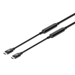 Manhattan 355971 USB-C Cable 5M Male/Male- 10GBPS 3A Black Polybag