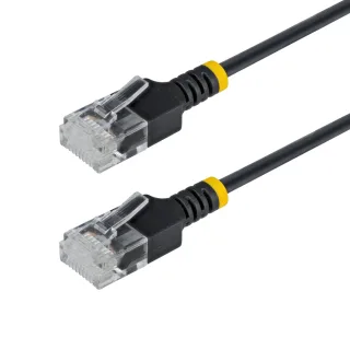 Startech - Patch cable - RJ-45 (M) to RJ-45 (M) - 30 cm - 2.6 mm - UTP - CAT 6a - snagless, ultra-slim, stranded copper - black