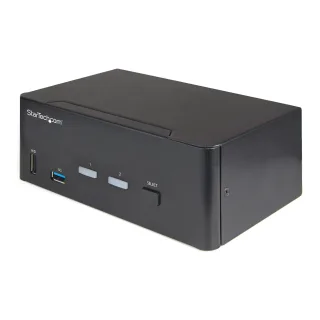 Startech 2 Port Dual Monitor HDMI KVM Switch, 4K 60Hz Ultra HD HDR, Desktop 4K HDMI 2.0 KVM Switch with 2 Port USB 3.0 Hub (5Gbps) & 4x USB 2.0 HID Port, Audio, Hotkey Switching, TAA - KVM with Fast Switching - KVM / audio switch - 2 x KVM / audio - desktop - TAA Compliant