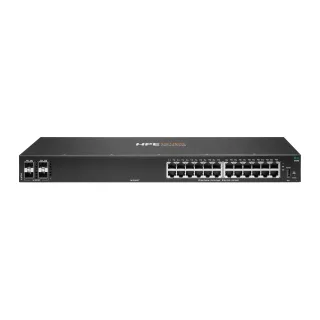 HPE Aruba 6100 24G 4SFP+ Switch - Switch - Managed - 24 x 10/100/1000 + 4 x 1 Gigabit / 10 Gigabit SFP+ - side to side airflow - rack-mountable