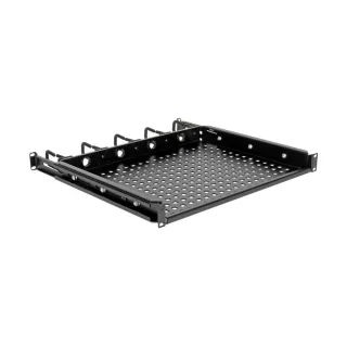 Eaton Tripp Lite Series Cantilevered Steel Rack Shelf - 1U, Vented, Integrated Cable Rings, 14.2 in. Deep, Holds up to 50 lb. - Rack shelf - 1U - 19