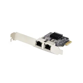 Startech 2-Port Gigabit PCIe Network Adapter Card, TAA Compliant - Network adapter - PCI Express x1 - Gigabit Ethernet x 2 - black - TAA Compliant
