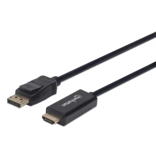 Manhattan 152662 Displayport to HDMI Cable 1M- 1080P/60HZ Male/Male Black Polyb