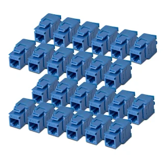 Startech - Keystone jack - 180°, tool-free - CAT 6 - UTP - RJ-45 - blue - TAA Compliant (pack of 24)