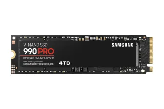 Samsung 990 PRO(MZ-V9P4T0BW ) 4TB NVMe SSD, PCIe Gen4, M.2 Interface, 2280, Read 7450 MB/s, Write 6900 MB/s, 5 Year Warranty