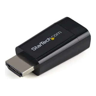Startech Compact HDMI to VGA Adapter Converter - Ideal for Chromebooks Ultrabooks & Laptops - 1920x1200/1080p - Adapter - HDMI male to HD-15 (VGA) female - 4.5 cm - black - active - for P/N: DKT30CSDHPD3, SV211HDUC, SV221HUC4K