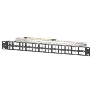 Intellinet 721028 Blank Patch Panel 48-PORT- 1U Black