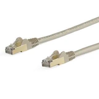 Startech 5m CAT6A Ethernet Cable, 10 Gigabit Shielded Snagless RJ45 100W PoE Patch Cord, CAT 6A 10GbE STP Network Cable w/Strain Relief, Grey, UL Certified Wiring/TIA - Category 6A - 26AWG (6ASPAT5MGR) - Patch cable - RJ-45 (M) to RJ-45 (M) - 5 m - STP - CAT 6a - molded, snagless - grey
