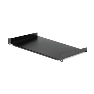 Startech 1U Fixed Server Rack Mount Shelf, 10in Deep Steel Universal Cantilever Tray for 19" AV/Data/Network Equipment Rack with Cage Nuts & Screws, 44lbs Weight Capacity, 10" Deep - 1U Network Rack Shelf (CABSHELF1U10) - Rack shelf - black - 1U - 10