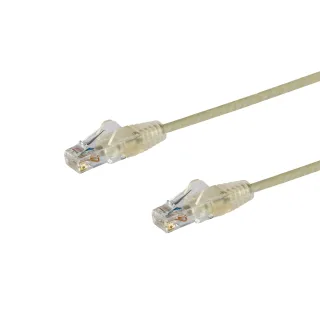 Startech 1m Slim LSZH CAT6 Ethernet Cable, 10 Gigabit Snagless RJ45 100W PoE Patch Cord, CAT 6 10GbE UTP Network Cable w/Strain Relief, Grey, ETL, Low Smoke Zero Halogen - Category 6 - 28AWG (N6PAT100CMGRS) - Patch cable - RJ-45 (M) to RJ-45 (M) - 1 m - CAT 6 - snagless - grey