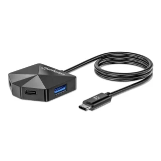 Manhattan 181150 USB-C/USB-A Combo Dock/Hub- 4 Port 2X USB-C 2X USB-A USB 3.0