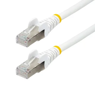 Startech 10m CAT6a Ethernet Cable - White - Low Smoke Zero Halogen (LSZH) - 10GbE 500MHz 100W PoE++ Snagless RJ-45 w/Strain Reliefs S/FTP Network Patch Cord - Patch cable - RJ-45 (M) to RJ-45 (M) - 10 m - S/FTP - CAT 6a - IEEE 802.3bt - halogen-free, molded, snagless, stranded - white